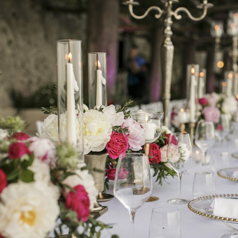 Isabella and Peter Wedding in Amalfi imperial table detail