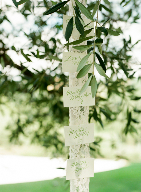 Olive-themed wedding - tableau mariage