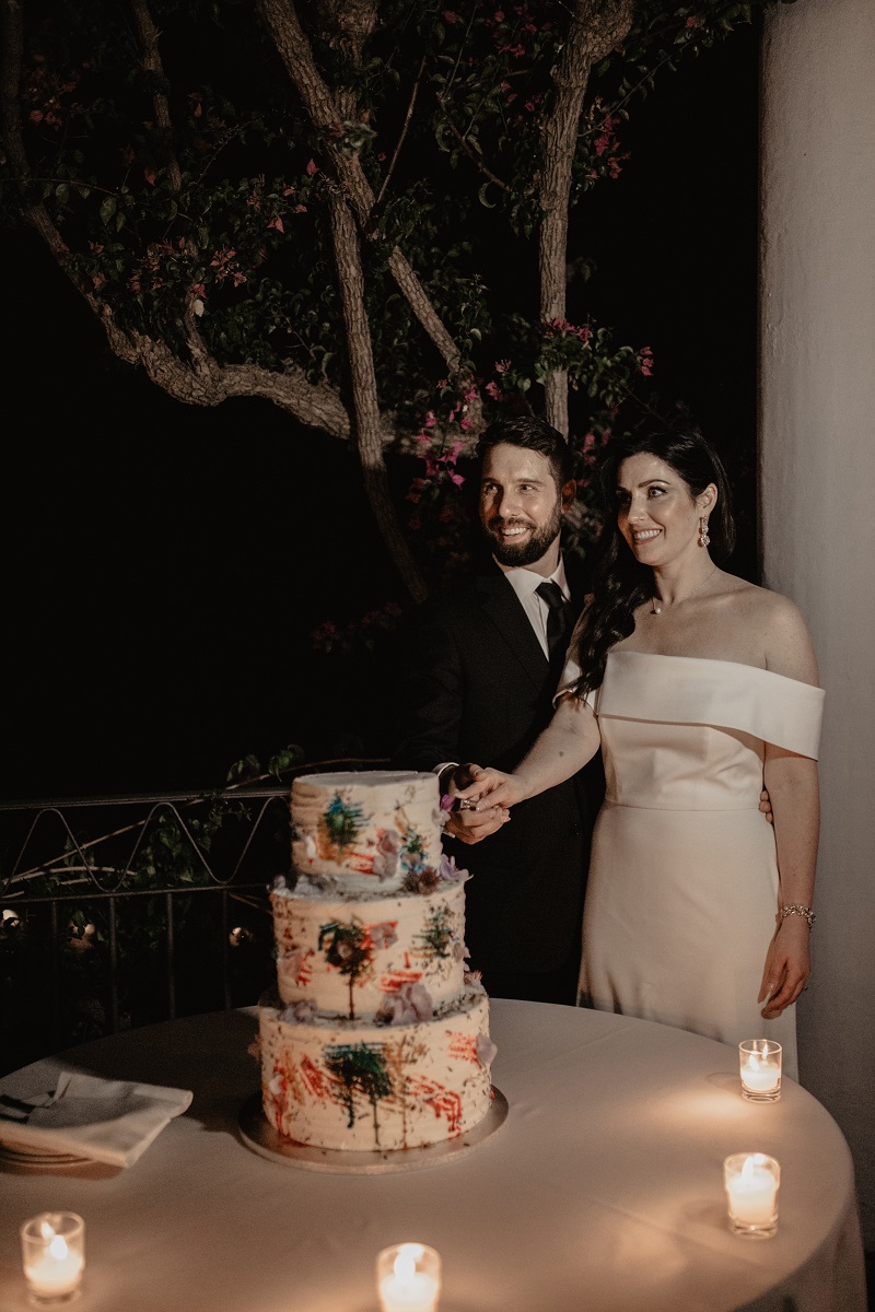 Shannon and Ross Wedding in Amalfi -wedding cake