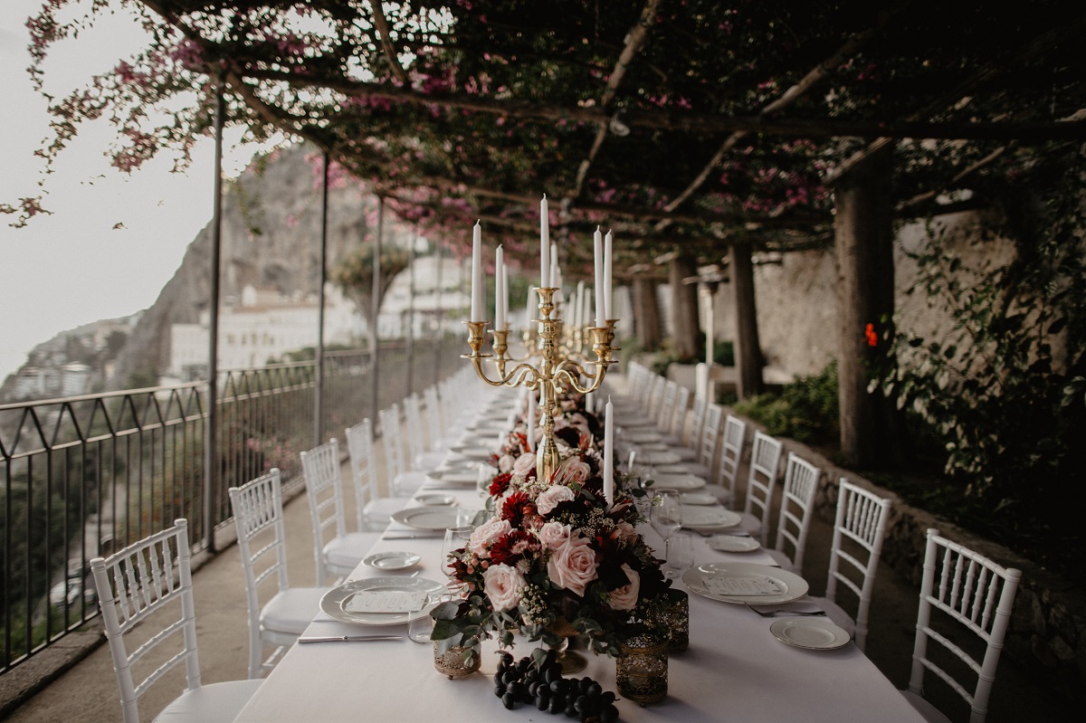 Shannon and Ross Wedding in Amalfi - wedding imperial table