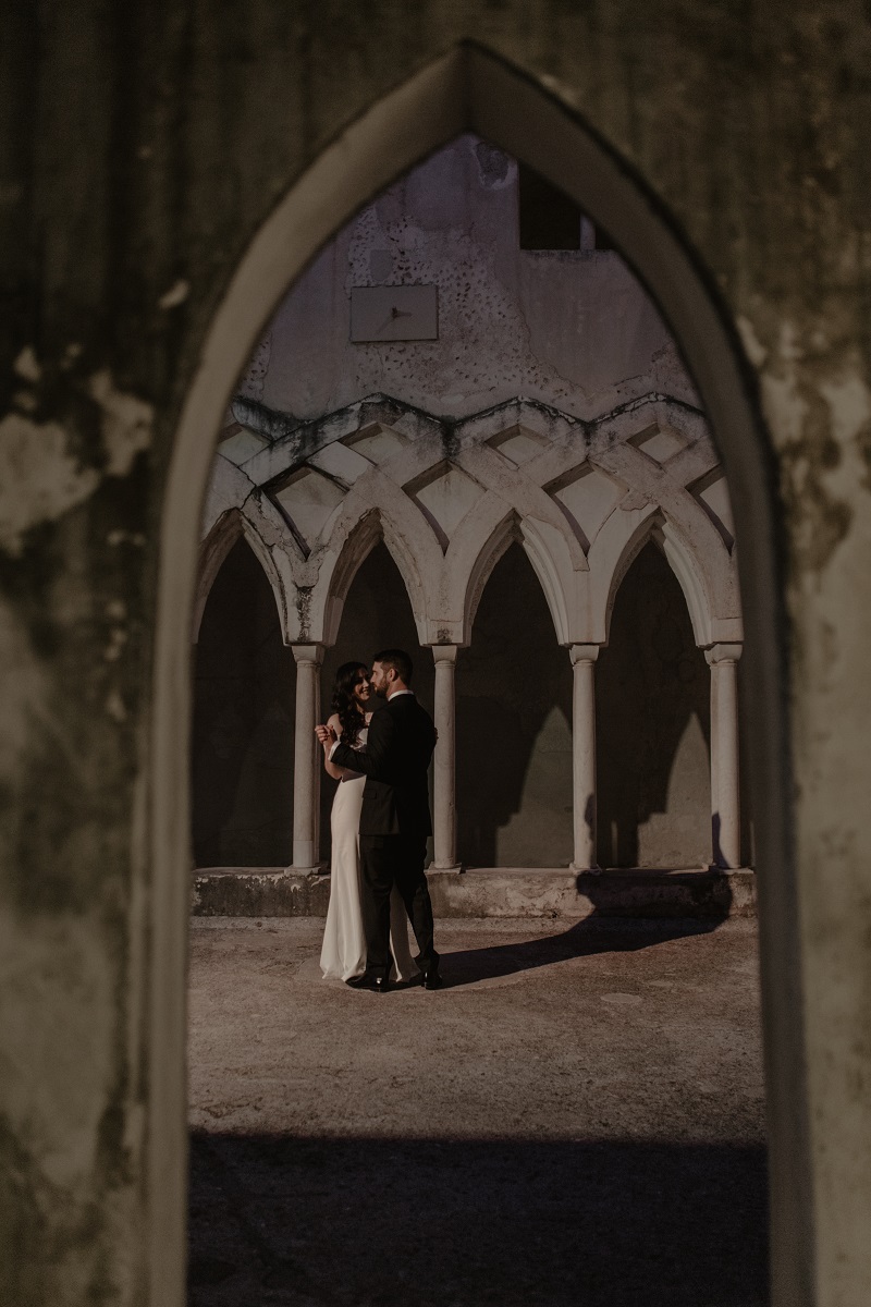 Shannon and Ross destination Wedding in Amalfi - bride and groom at NH