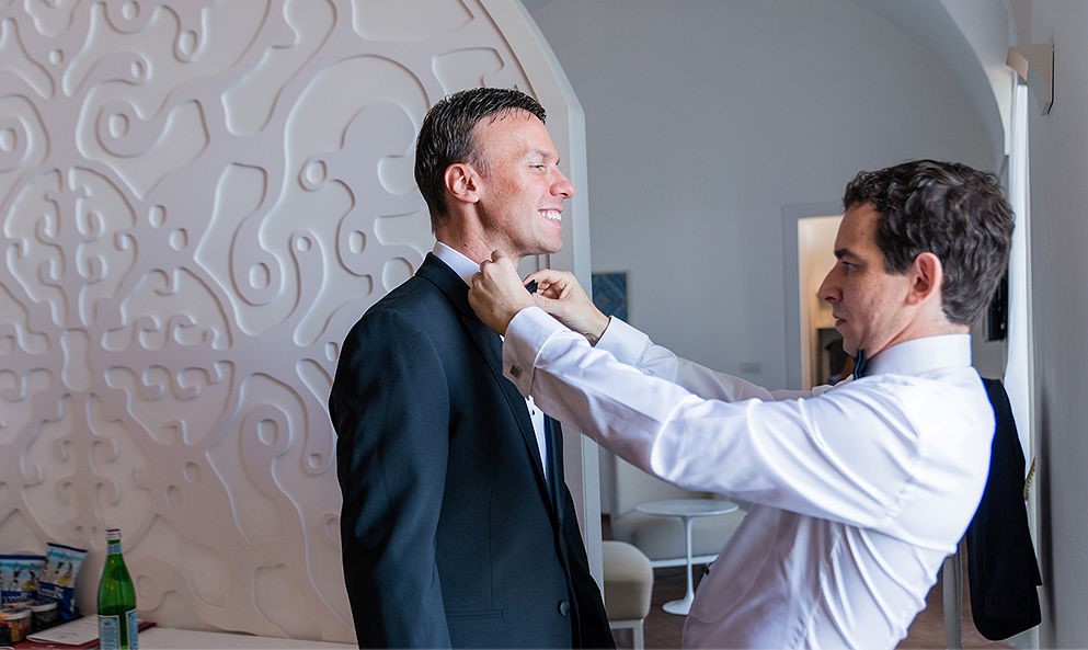 groom getting ready