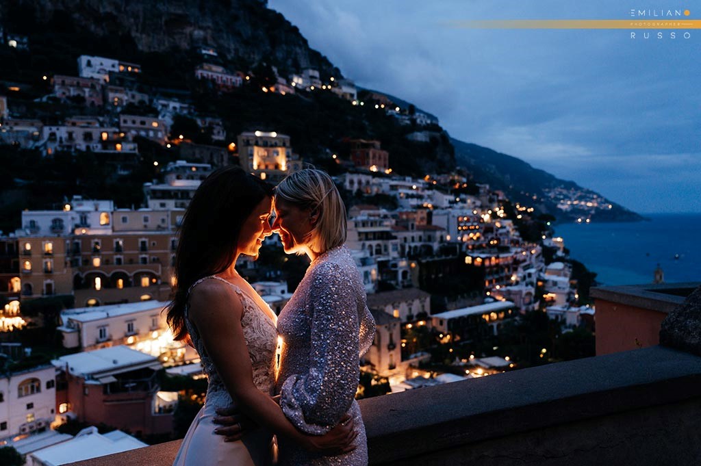 same sex wedding winter wedding on Amalfi Coast