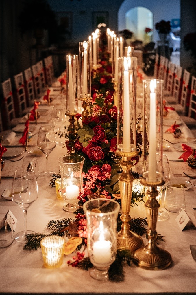 xmas wedding table