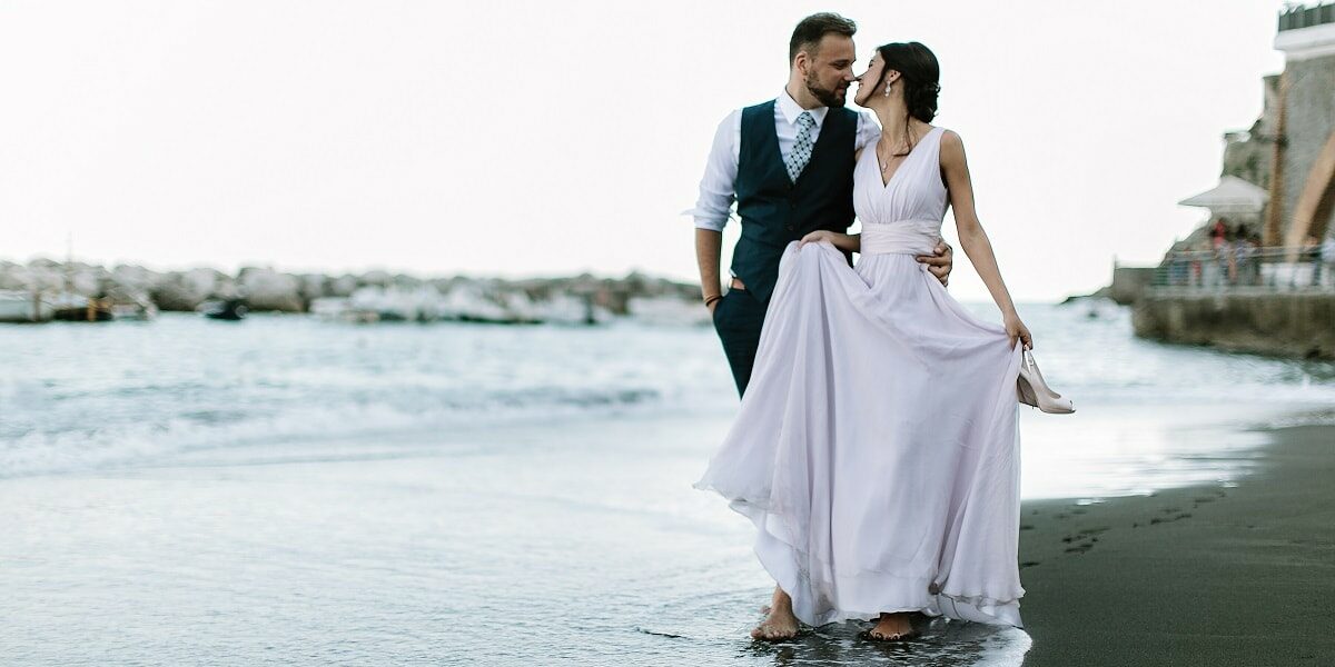 Atrani Beach. Wedding Planner in Amalfi Coast and Puglia. Mr and Mrs Wedding in Italy